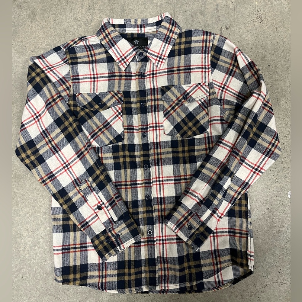 Shouthouse Boys Plaid Long-Sleeve Button-up